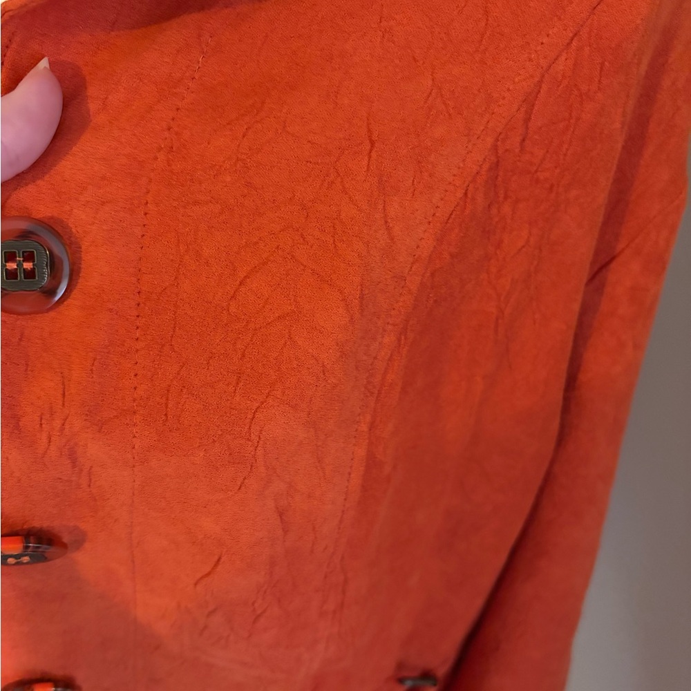 Vintage Orange Blazer Coat - Picture 6 of 9